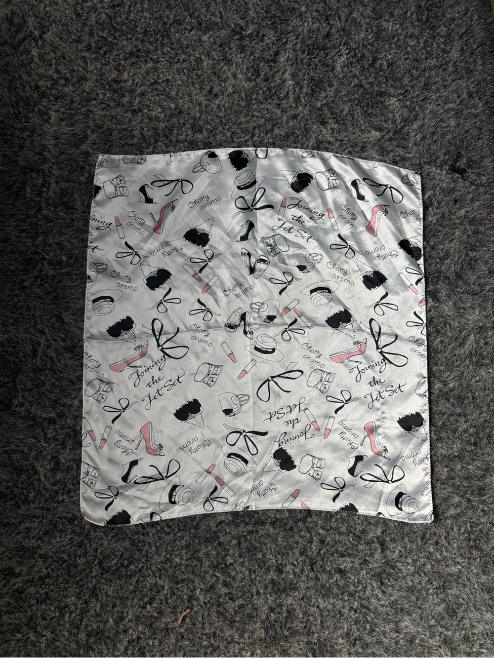 Chatty Aroma satin scarf#luxury #fashion